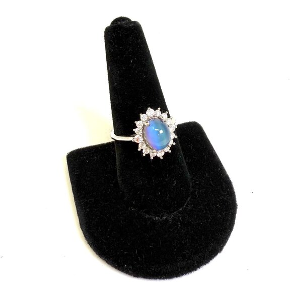 Accentrix Jewelry - 😍"Put a Ring On IT Event" Aurora Moonstone, Moissanite Sunburst Ring